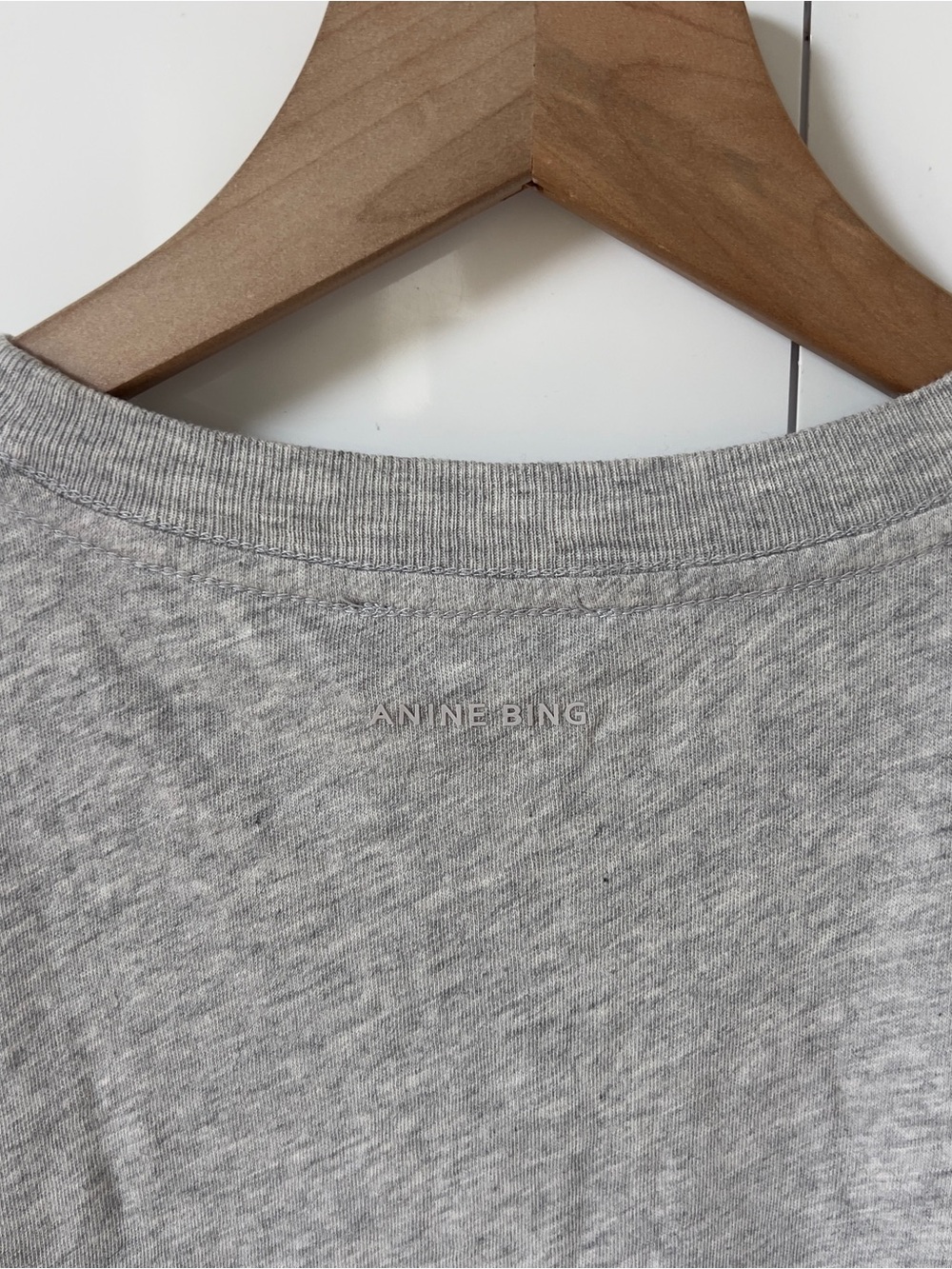 Anine Bing Cohen La Beverly Hills Tee in Washed Heather Grey NWT - Picture 4 of 8